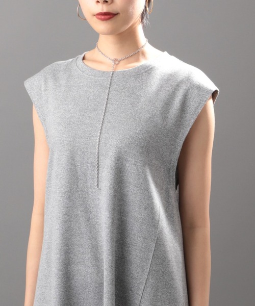 AVIREX（アヴィレックス）の「ニット＆メランジレイヤードワンピースドレス/ KNIT&MELANGE LAYERED ONEPIECE　DRESS（ワンピース・レディース・カーキ/アイボリー・FREE）」の16枚目の写真