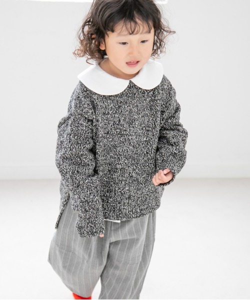 LOWRYS FARM（ローリーズファーム）の「ヨリモクチュニックニット　235686（ニット/セーター・キッズ・ブラウン/グレー/グリーン・110cm/120cm/130cm）」の2枚目の写真