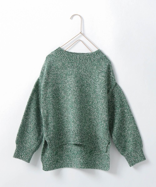 LOWRYS FARM（ローリーズファーム）の「ヨリモクチュニックニット　235686（ニット/セーター・キッズ・ブラウン/グレー/グリーン・110cm/120cm/130cm）」の3枚目の写真