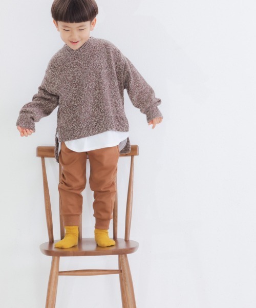 LOWRYS FARM（ローリーズファーム）の「ヨリモクチュニックニット　235686（ニット/セーター・キッズ・ブラウン/グレー/グリーン・110cm/120cm/130cm）」の4枚目の写真
