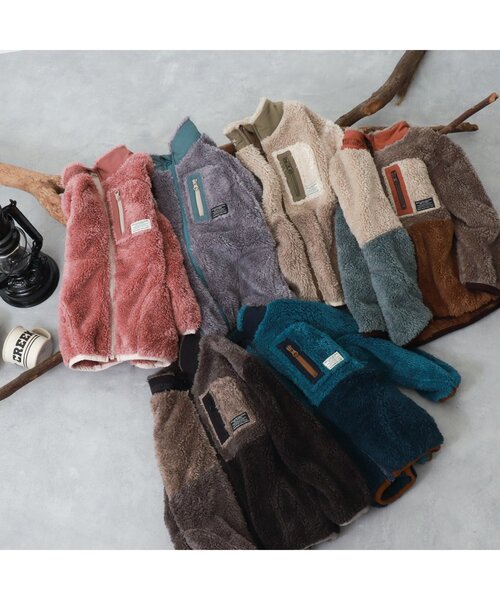 BREEZE（ブリーズ）の「ファーフリースジャケット（その他アウター・キッズ・ピンク/ブルー/アイボリー/ラベンダー/チャコール/レインボー・100/110/120/130/140/150/90）」の22枚目の写真