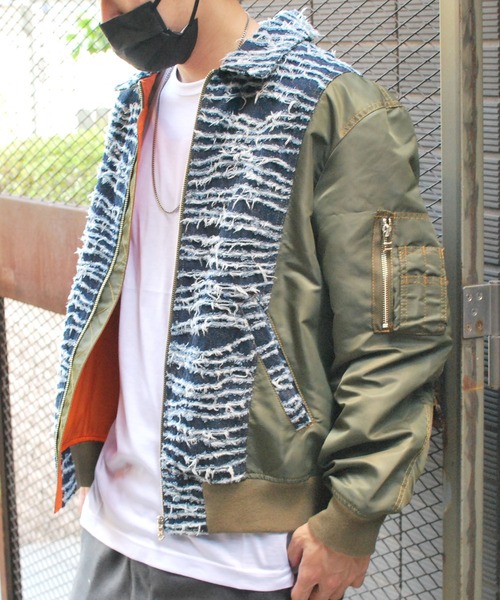 roarguns(ロアーガンズ)の「OPAL DENIM×NYLON MA-1(MA-1・メンズ・その他・2)」の1枚目の写真