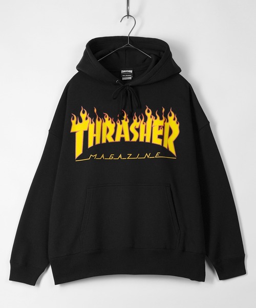 セール Thrasher スラッシャー Flame Logo Hoodie ファイヤーパターン ブランドロゴ プルパーカー パーカー Thrasher スラッシャー のファッション通販 Zozotown