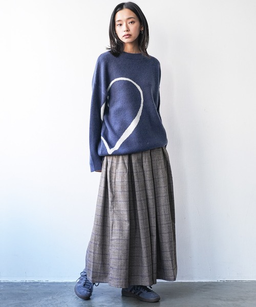 mili an deni(ミリアンデニ)の「チェックプリーツスカート(スカート・レディース・ブラック/ブラウン/オレンジ/マルチ/チェック・M/L)」の12枚目の写真