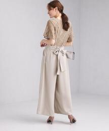 green label relaxing | レース コンビ リボン オールインワン(つなぎ/オールインワン)