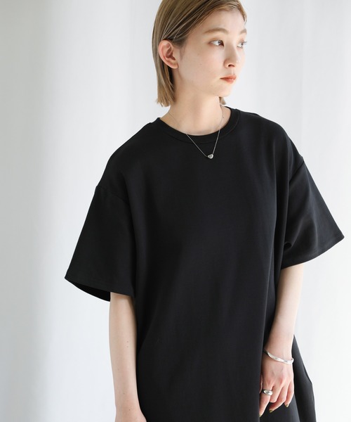 select MOCA(セレクトモカ)の「カットソーロングワンピース(ワンピース・レディース・ホワイト/ブラック/コーラル・FREE)」の6枚目の写真