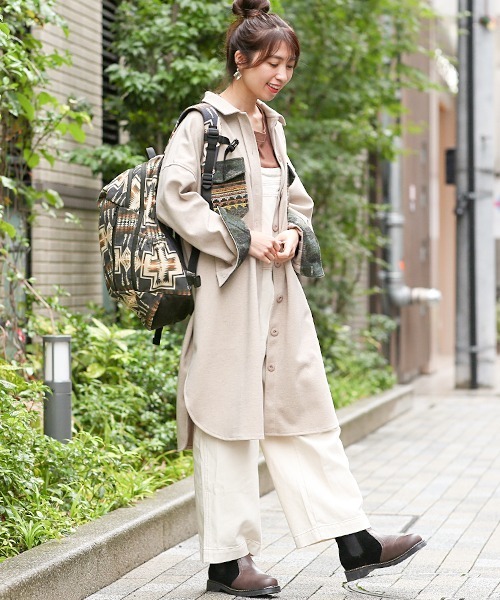 PENDLETON(ペンドルトン)の「【PENDLETON】フランネルプリントフルオープンリュック(バックパック/リュック・レディース・ブラック/オフホワイト・FREE)」の6枚目の写真