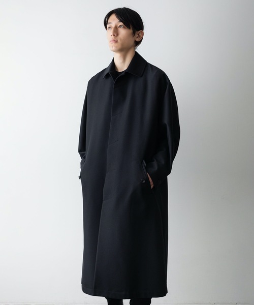ato(アトウ)の「Balmacaan Coat(ステンカラーコート・メンズ・ブラック/ベージュ・44/46/48)」の21枚目の写真
