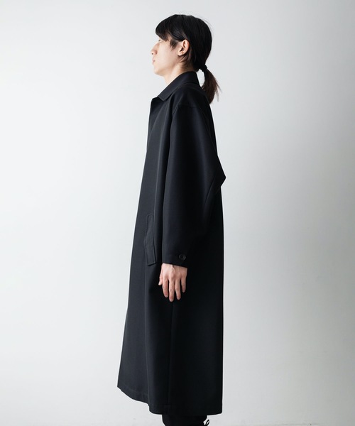 ato(アトウ)の「Balmacaan Coat(ステンカラーコート・メンズ・ブラック/ベージュ・44/46/48)」の20枚目の写真