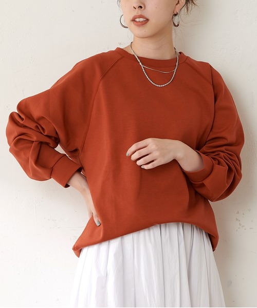 SHENERY(シーナリー)の「ダンボールスウェットプルオーバー(スウェット・レディース・ネイビー/オレンジ/アイボリー・FREE)」の3枚目の写真