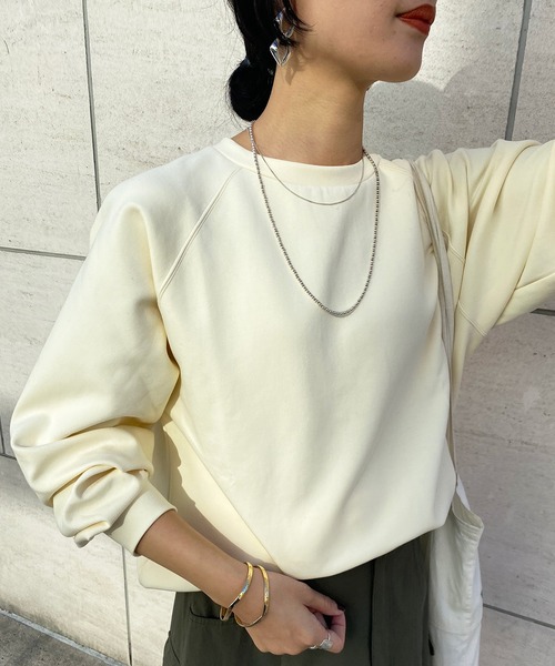 SHENERY(シーナリー)の「ダンボールスウェットプルオーバー(スウェット・レディース・ネイビー/オレンジ/アイボリー・FREE)」の4枚目の写真