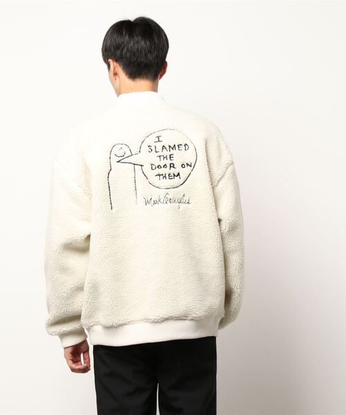 Mark Gonzales（マーク・ゴンザレス）の「【 Mark Gonzales / マークゴンザレス 】 MA-1タイプ ボア フリース ジャケット（MA-1・メンズ・ブルー/ベージュ/オフホワイト・XL/M/L）」の4枚目の写真