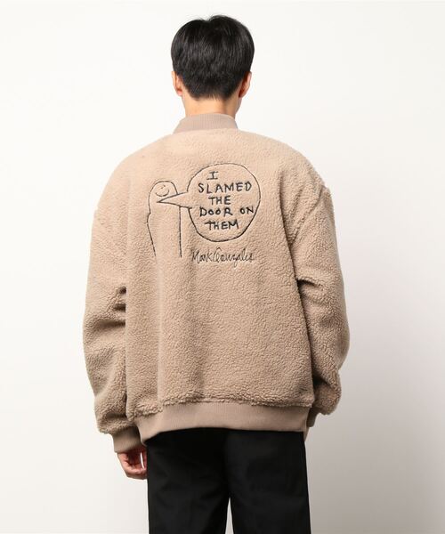 Mark Gonzales（マーク・ゴンザレス）の「【 Mark Gonzales / マークゴンザレス 】 MA-1タイプ ボア フリース ジャケット（MA-1・メンズ・ブルー/ベージュ/オフホワイト・XL/M/L）」の5枚目の写真