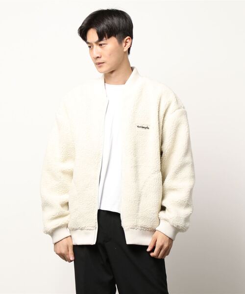 Mark Gonzales（マーク・ゴンザレス）の「【 Mark Gonzales / マークゴンザレス 】 MA-1タイプ ボア フリース ジャケット（MA-1・メンズ・ブルー/ベージュ/オフホワイト・XL/M/L）」の11枚目の写真