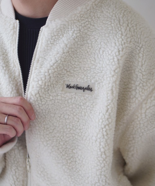 Mark Gonzales（マーク・ゴンザレス）の「【 Mark Gonzales / マークゴンザレス 】 MA-1タイプ ボア フリース ジャケット（MA-1・メンズ・ブルー/ベージュ/オフホワイト・XL/M/L）」の19枚目の写真