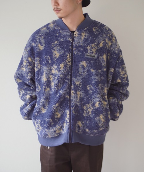 Mark Gonzales（マーク・ゴンザレス）の「【 Mark Gonzales / マークゴンザレス 】 MA-1タイプ ボア フリース ジャケット（MA-1・メンズ・ブルー/ベージュ/オフホワイト・XL/M/L）」の16枚目の写真