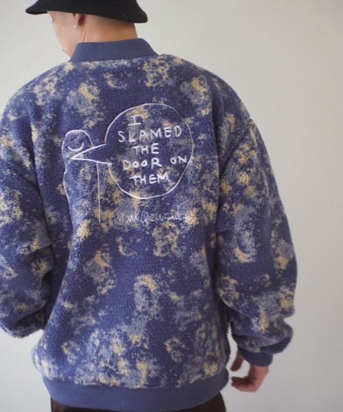 Mark Gonzales（マーク・ゴンザレス）の「【 Mark Gonzales / マークゴンザレス 】 MA-1タイプ ボア フリース ジャケット（MA-1・メンズ・ブルー/ベージュ/オフホワイト・XL/M/L）」の15枚目の写真