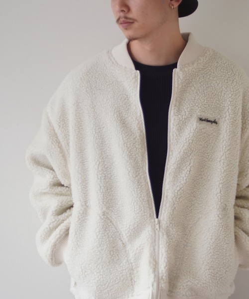 Mark Gonzales（マーク・ゴンザレス）の「【 Mark Gonzales / マークゴンザレス 】 MA-1タイプ ボア フリース ジャケット（MA-1・メンズ・ブルー/ベージュ/オフホワイト・XL/M/L）」の14枚目の写真