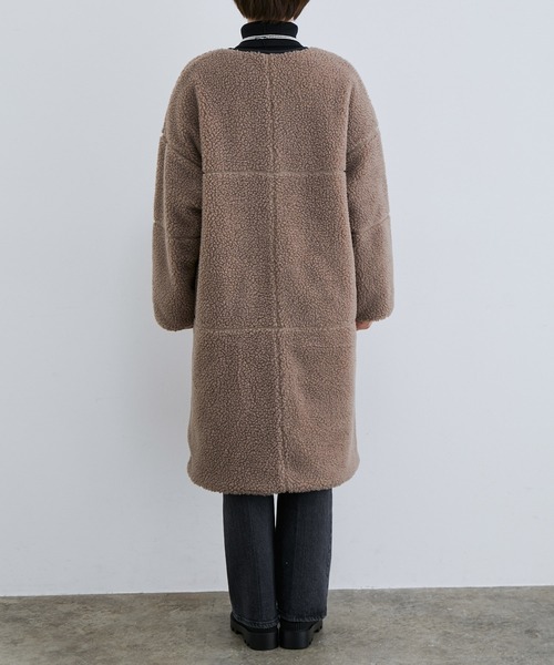 vis-`a-vis（ビサビ）の「【WEB限定】リバーシブルで着られる！ボア＆キルティングロング丈ブルゾン（ブルゾン・レディース・ブラック/オフホワイト/カーキ・L/M）」の11枚目の写真