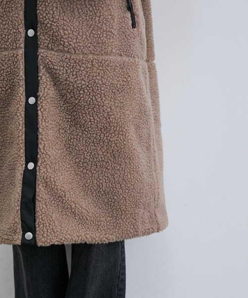 vis-`a-vis（ビサビ）の「【WEB限定】リバーシブルで着られる！ボア＆キルティングロング丈ブルゾン（ブルゾン・レディース・ブラック/オフホワイト/カーキ・L/M）」の18枚目の写真