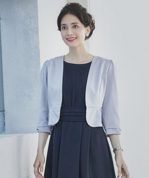 セール ノーカラージャケット風ボレロパーティードレス カーディガン ボレロ Dress Plus ドレスプラス のファッション通販 Zozotown