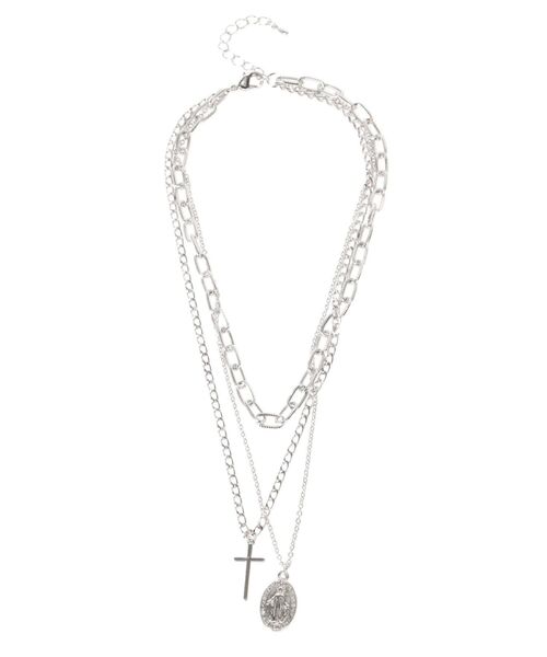 EVRIS（エヴリス）の「MARIA TRIPLE CHAIN ネックレス（ネックレス・レディース・シルバー/ゴールド・FREE）」の2枚目の写真