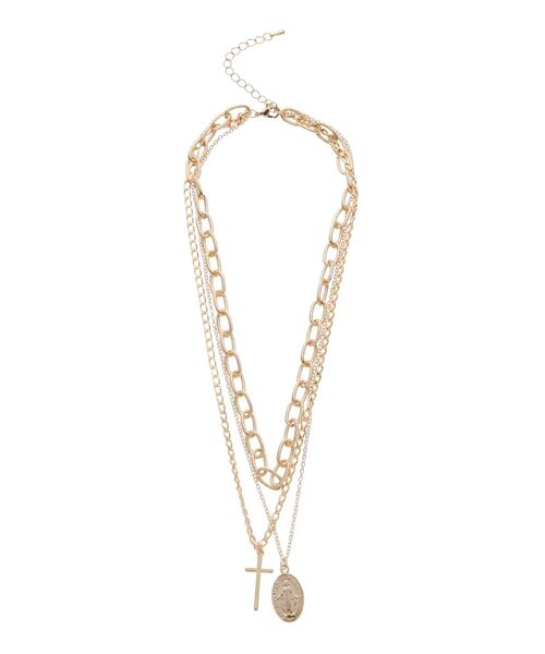 EVRIS（エヴリス）の「MARIA TRIPLE CHAIN ネックレス（ネックレス・レディース・シルバー/ゴールド・FREE）」の4枚目の写真