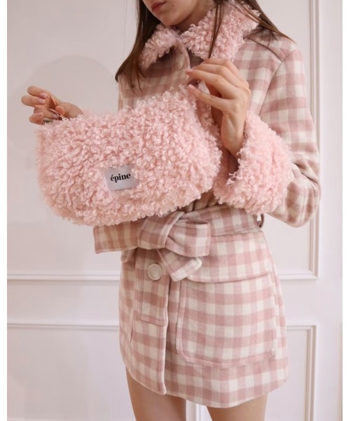 epine（エピヌ）の「epine label poodle fur bag（ショルダーバッグ