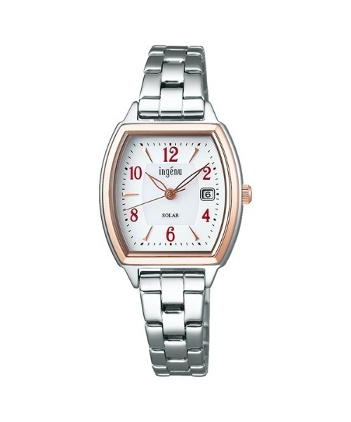 Seiko Ingenu Ahjd411 トノー レディース アナログ腕時計 レディース Ahjd411 を購入できます Neuve アナログ腕時計 Seiko セイコー のファッション ソーラー Ingenu 日付表示付き まもなく販売