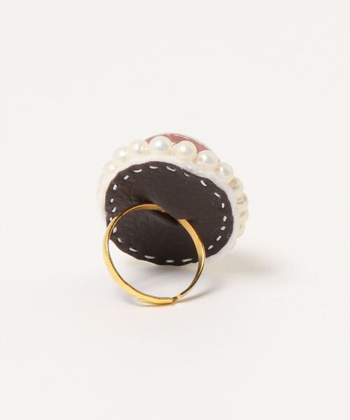tone(トーン)の「【hazeleyes】2点セット/オーバルパールの刺繍リング&ペンダント【hazeleyes-ヘーゼルアイズ】(MA)(リング・レディース・パープル/ブラウン/ピンク・FREE)」の7枚目の写真