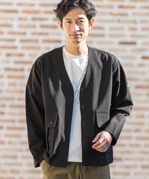 CALL&RESPONSE（コールアンドレスポンス）の「mj8343-マキシマムストレッチ-ノーカラーブルゾン（ブルゾン・メンズ・ブラック/ベージュ・5/2/4）」の10枚目の写真