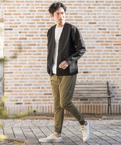 CALL&RESPONSE（コールアンドレスポンス）の「mj8343-マキシマムストレッチ-ノーカラーブルゾン（ブルゾン・メンズ・ブラック/ベージュ・5/2/4）」の13枚目の写真