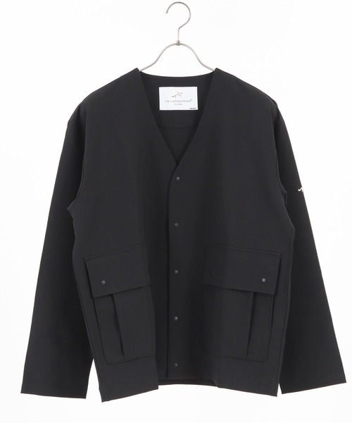 CALL&RESPONSE（コールアンドレスポンス）の「mj8343-マキシマムストレッチ-ノーカラーブルゾン（ブルゾン・メンズ・ブラック/ベージュ・5/2/4）」の15枚目の写真