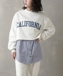 SPINNS | カレッジロゴデザイン ショート丈スウェット(スウェット)