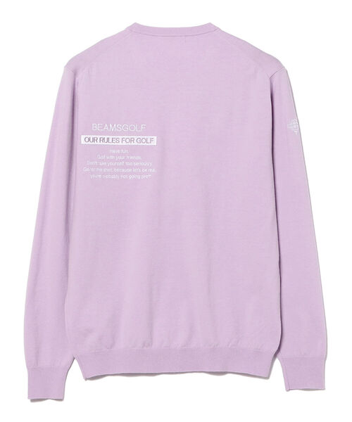ビームスゴルフ 防寒機能付き グラデーションニット L ピンク BEAMS