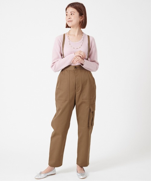 U by SPICK&SPAN（ユーバイスピックアンドスパン）の「サスペンダーカーゴパンツ◆（カーゴパンツ・レディース・キャメル・38/36/34）」の2枚目の写真