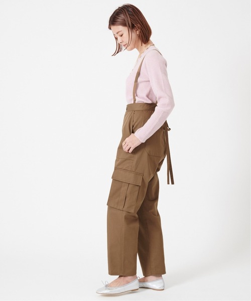 U by SPICK&SPAN（ユーバイスピックアンドスパン）の「サスペンダーカーゴパンツ◆（カーゴパンツ・レディース・キャメル・38/36/34）」の5枚目の写真