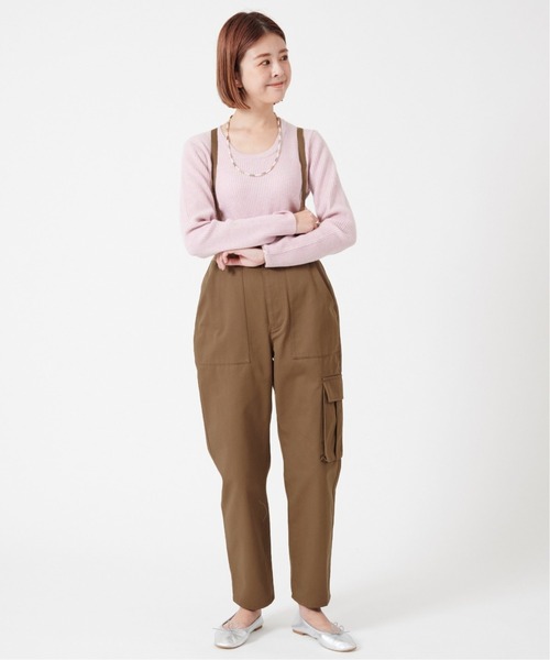 U by SPICK&SPAN（ユーバイスピックアンドスパン）の「サスペンダーカーゴパンツ◆（カーゴパンツ・レディース・キャメル・38/36/34）」の7枚目の写真