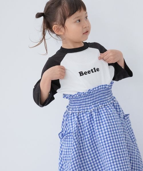 LOWRYS FARM（ローリーズファーム）の「ラグランプリントＴシャツ　265633（Tシャツ/カットソー・キッズ・ブラック/レッド/ブルー・110cm/120cm/130cm/140cm/150cm）」の2枚目の写真