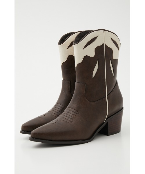 LAGUA GEM(ラグアジェム)の「WESTERN SHORT BOOTS(ブーツ・レディース・ブラック/ブラウン・SMALL/MEDIUM/LARGE)」の12枚目の写真