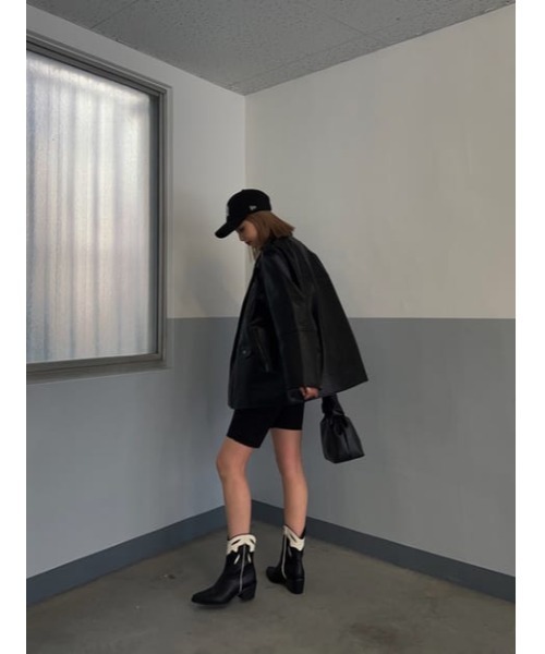 LAGUA GEM(ラグアジェム)の「WESTERN SHORT BOOTS(ブーツ・レディース・ブラック/ブラウン・SMALL/MEDIUM/LARGE)」の4枚目の写真