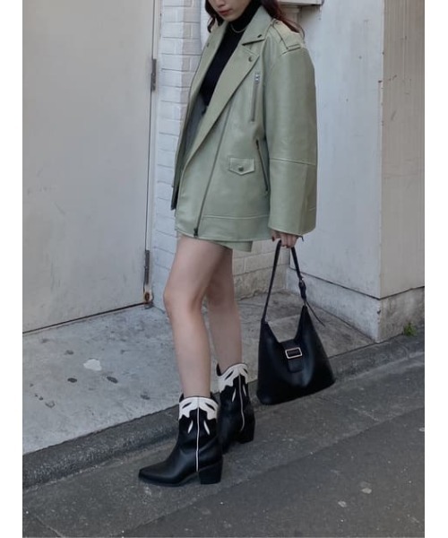 LAGUA GEM(ラグアジェム)の「WESTERN SHORT BOOTS(ブーツ・レディース・ブラック/ブラウン・SMALL/MEDIUM/LARGE)」の5枚目の写真