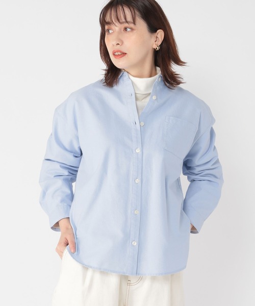 studio CLIP（スタディオクリップ）の「製品染めオックスシャツ（シャツ/ブラウス・レディース・その他1/ライトブルー/その他2・MEDIUM/LARGE）」の2枚目の写真