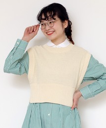 CHILD WOMAN | ☆コットンリリヤン あぜショートベスト(ベスト)