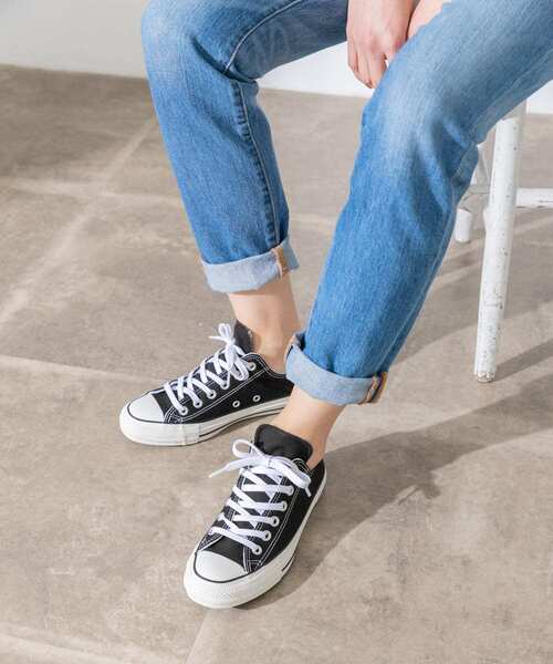 CONVERSE（コンバース）の「CONVERSE　ALL STAR 100COLORS OX（スニーカー・レディース・ブラック/ホワイト・4/4.5/5）」の3枚目の写真