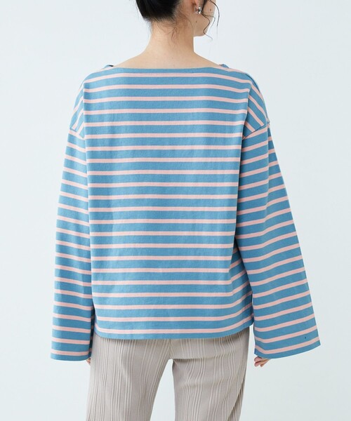 カラーボーダーバスクロングスリーブTシャツ