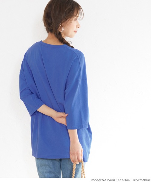 coca（coca）（コカ）の「大人ニュアンスカレッジTEE（Tシャツ/カットソー・レディース・ホワイト/ブルー・ONE SIZE）」の16枚目の写真