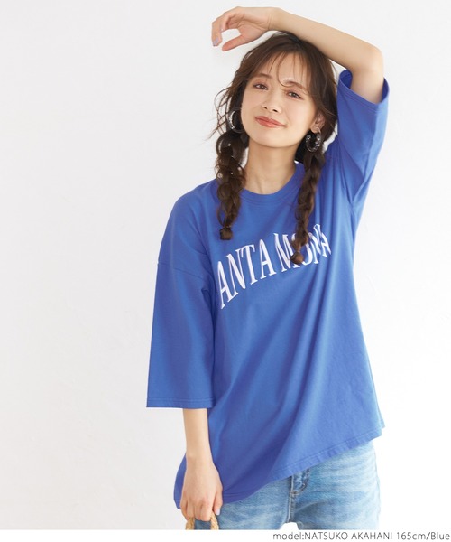 coca（coca）（コカ）の「大人ニュアンスカレッジTEE（Tシャツ/カットソー・レディース・ホワイト/ブルー・ONE SIZE）」の17枚目の写真