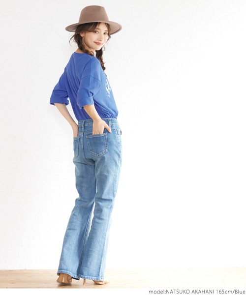 coca（coca）（コカ）の「大人ニュアンスカレッジTEE（Tシャツ/カットソー・レディース・ホワイト/ブルー・ONE SIZE）」の18枚目の写真