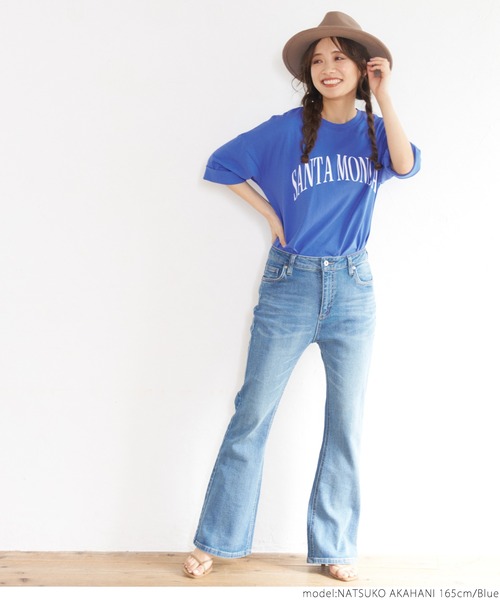 coca（coca）（コカ）の「大人ニュアンスカレッジTEE（Tシャツ/カットソー・レディース・ホワイト/ブルー・ONE SIZE）」の19枚目の写真
